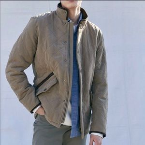 Barbour Bowden Quilted Jacket in Light Olive